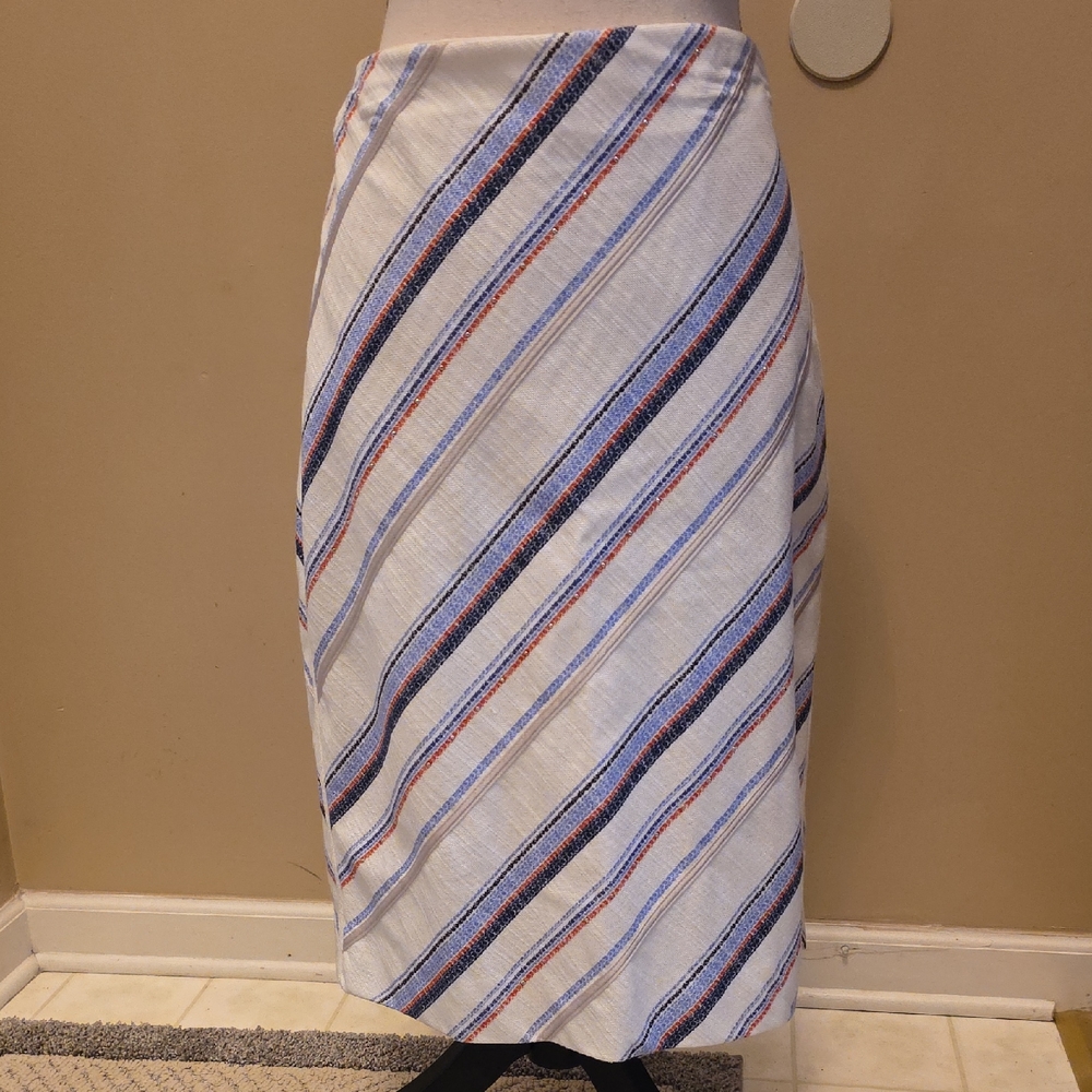 White House Black Market Striped Pencil Skirt